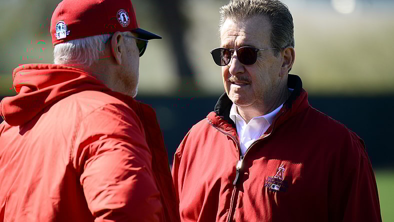 Los Angeles Angels owner Arte Moreno during spring training in Arizona.