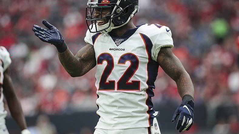 Denver Broncos safety Kareem Jackson in a game against the Chiefs.