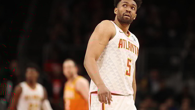 Hawks forward Jabari Parker looks on during game against the Jazz.