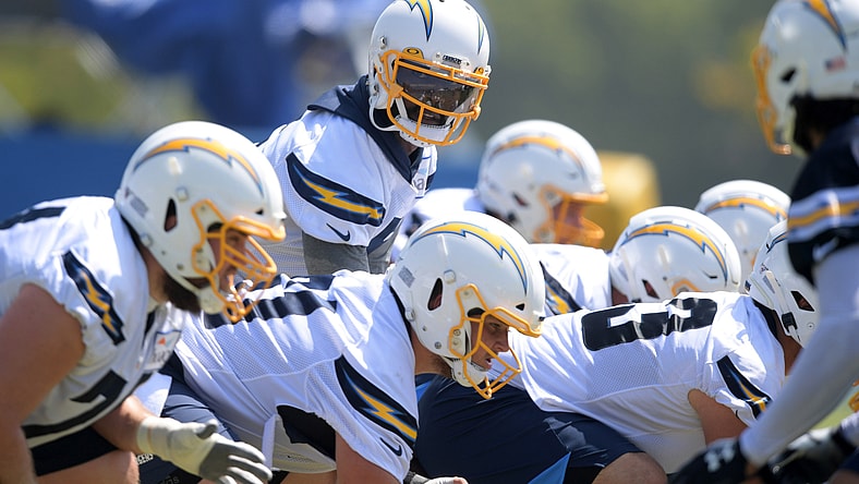 Los Angeles Chargers QB Tyrod Taylor during training camp