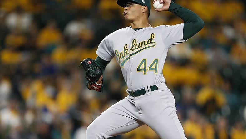 Oakland Athletics pitcher Jesus Luzardo