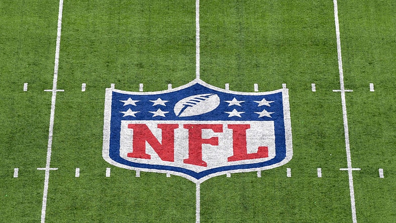 NFL logo at midfield