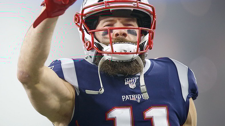 New England Patriots WR Julian Edelman during NFL game against Titans