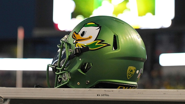 Oregon Ducks football helmet