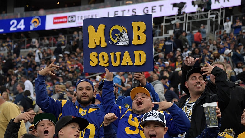 Rams fans during final home game