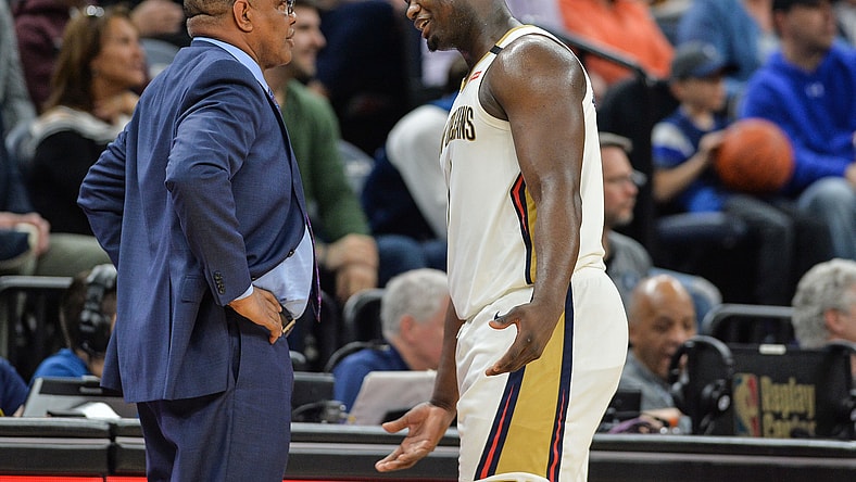 New Orleans Pelicans star Zion Williamson during game against the Timberwolves.