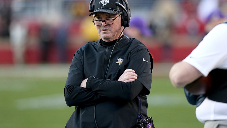 Minnesota Vikings head coach Mike Zimmer on the sideline