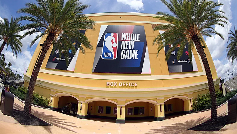 NBA banner for season restart in Orlando