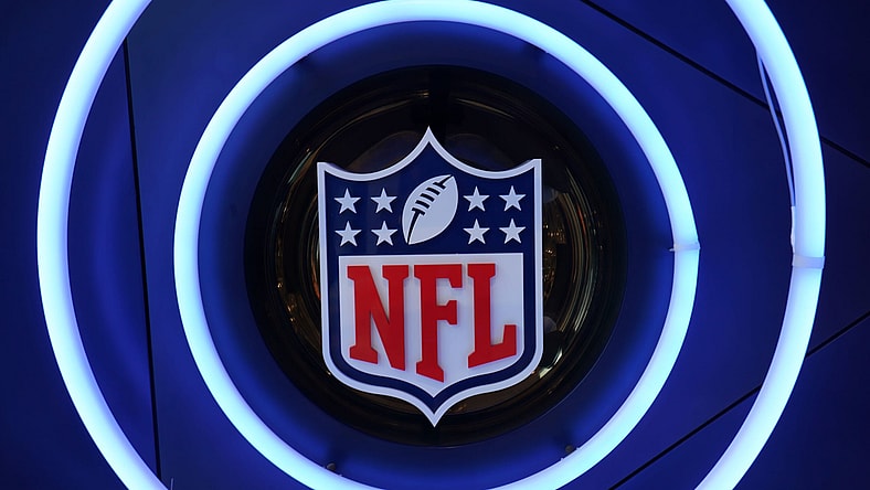 NFL logo on display in London