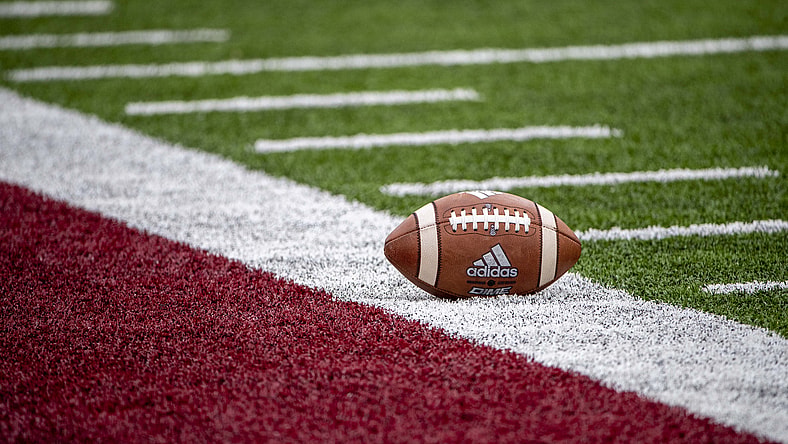 College football sits on field during 2019 season