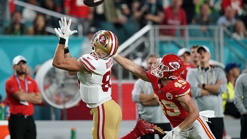 San Francisco 49ers tight end George Kittle during Super Bowl LIV