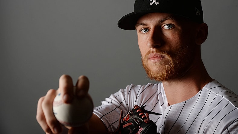 White Sox star Michael Kopech during Spring training photo day
