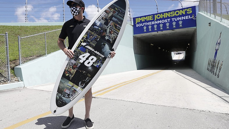 NASCAR legend Jimmie Johnson at Homestead Speedway