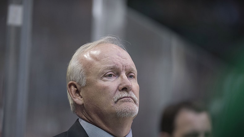 Stars head coach Lindy Ruff during NHL game against the Penguins