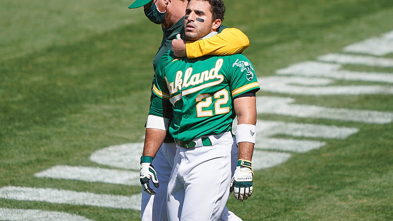 Oakland Athletics outfielder Ramon Laureano after brawl