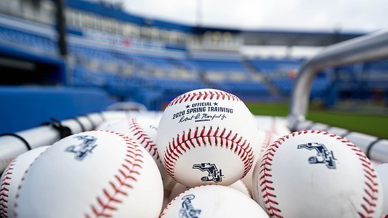 General view of MLB baseballs during 2019 season