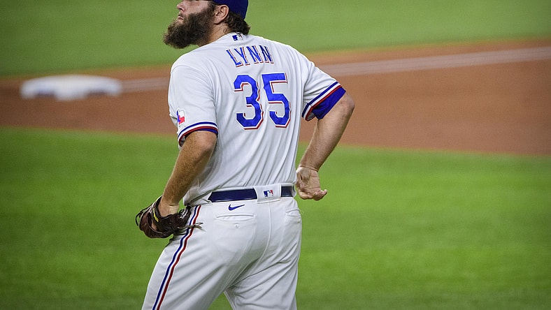 Texas Rangers starting pitcher Lance Lynn