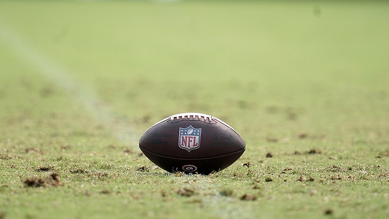 NFL football on field during 2020 season