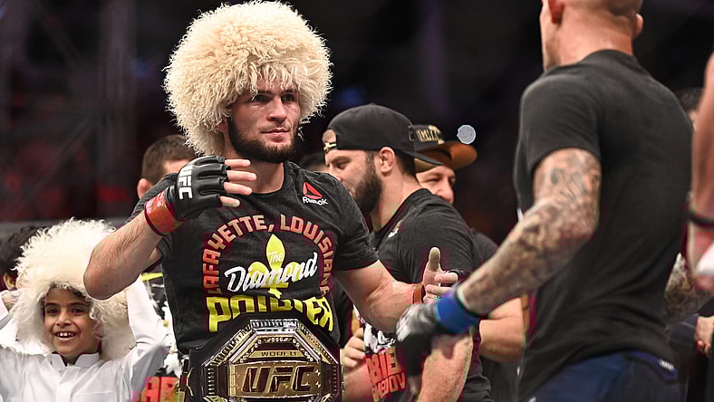 Khabib Nurmagomedov during UFC 242 fight