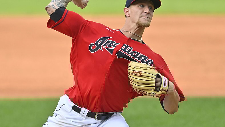 Cleveland Indians pitcher Zach Plesac