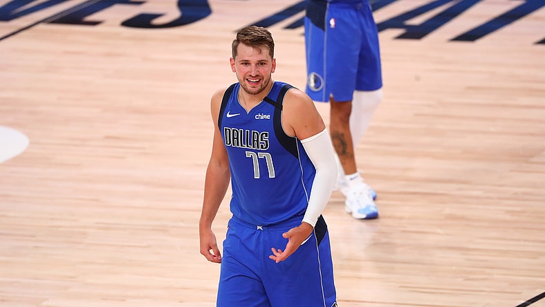 Mavericks star Luka Doncic during NBA Playoff game against the Clippers