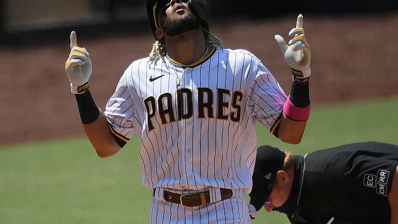 Padres' Fernando Tatis Jr. after HR against the Mariners