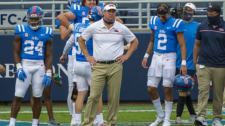 Ole Miss football coach Lane Kiffin
