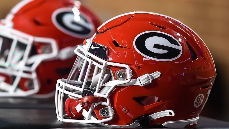 Georgia Football helmet during game against Tennessee