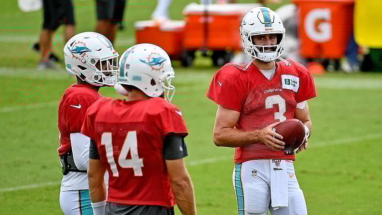 Dolphins QB Josh Rosen during training camp