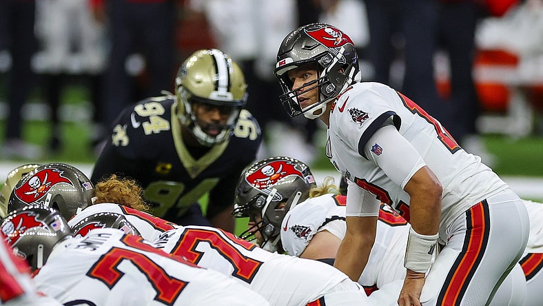 Buccaneers QB Tom Brady against the Saints