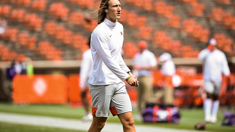 Clemson QB Trevor Lawrence during game against The Citadel