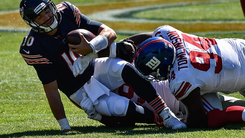 Bears QB Mitchell Trubisky against the Giants