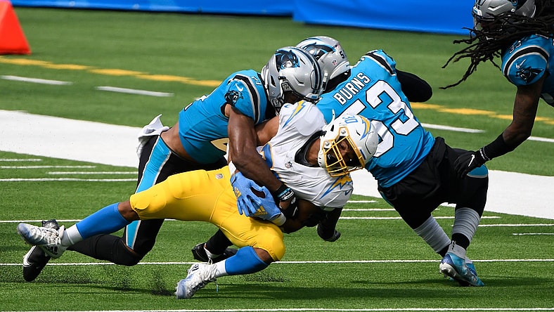 Chargers RB Austin Ekeler against the Panthers