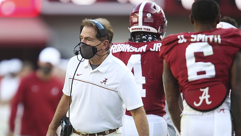 Alabama Crimson Tide coach Nick Saban