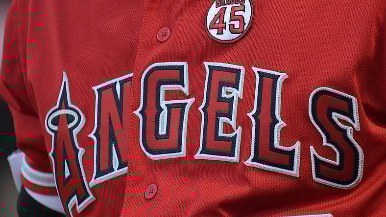Los Angeles Angels uniform honoring Tyler Skaggs