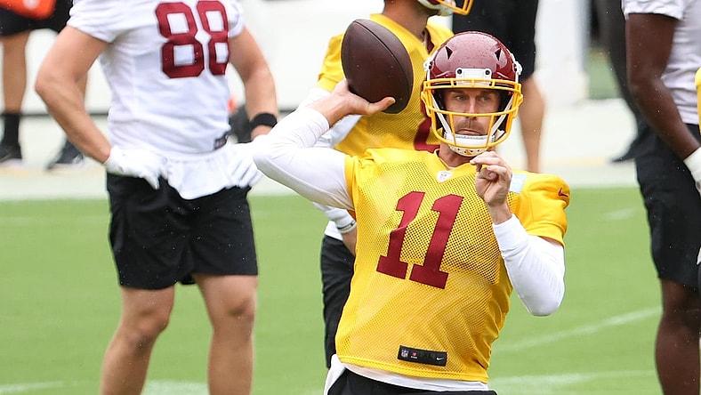 Washington Football Team QB Alex Smith during training camp NFL rumors