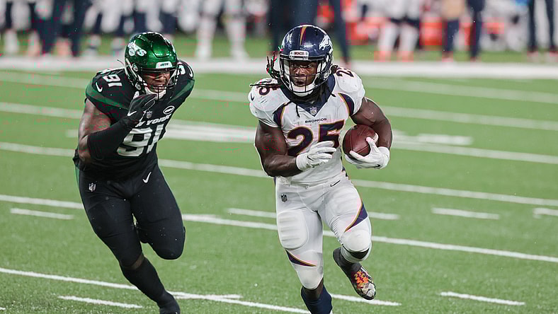 Broncos RB Melvin Gordon against the Jets