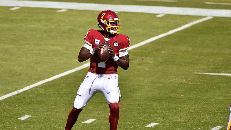 Washington QB Dwayne Haskins during game against Ravens