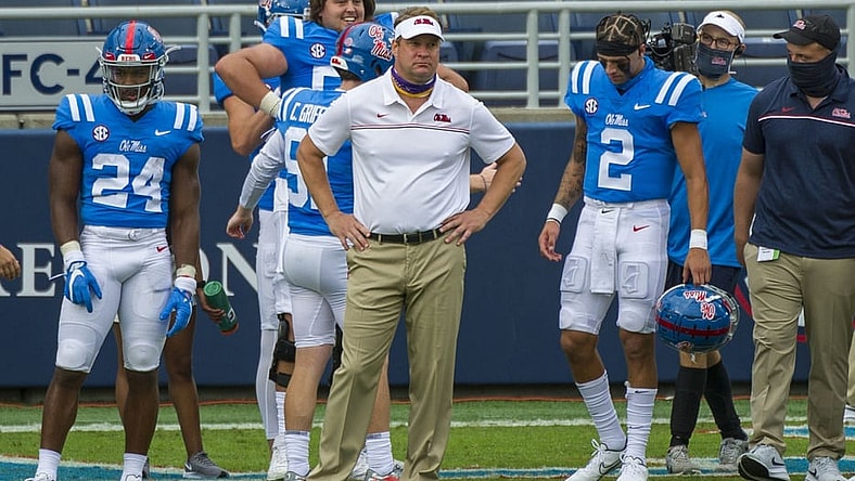 Ole Miss football coach Lane Kiffin