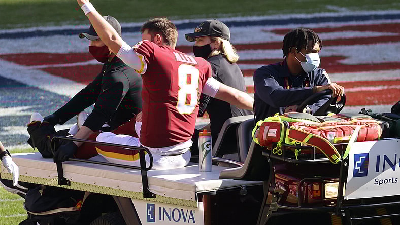 Washington QB Kyle Allen leaves with leg injury