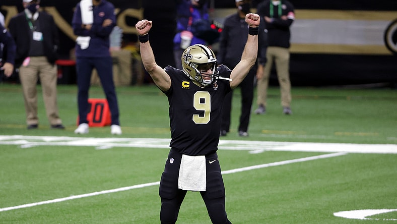 Saints QB Drew against the Bears, NFL Wild Card Playoffs