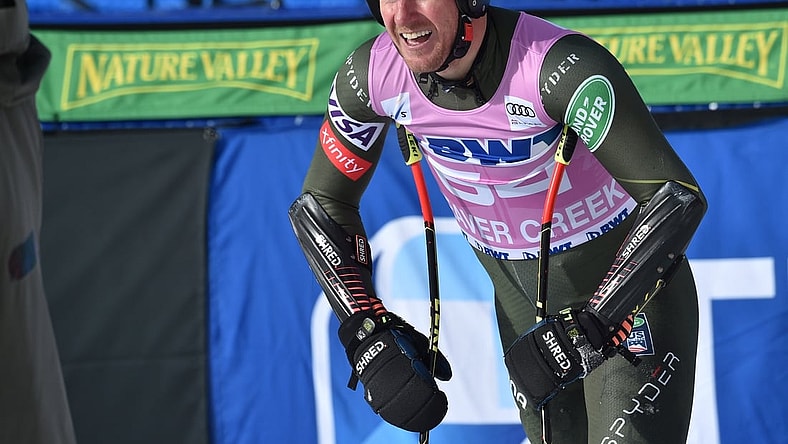 Dec 6, 2019; Avon, CO, USA; Ted Ligety in the finish area during the Super G of the Birds of Prey FIS Ski World Cup at Beaver Creek. Mandatory Credit: Michael Madrid-USA TODAY Sports