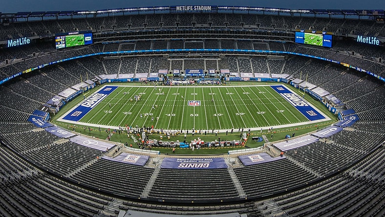 Sep 14, 2020; East Rutherford, New Jersey, USA; A general view of MetLife Stadium during the first quarter of the game between the New York Giants and the Pittsburgh Steelers. Mandatory Credit: Vincent Carchietta-USA TODAY Sports