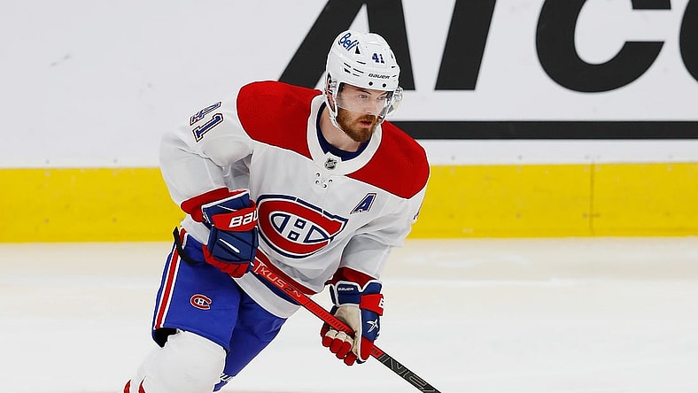 Jan 16, 2021; Edmonton, Alberta, CAN; Montreal Canadiens forward Paul Byron (41) skates during warmup against the Edmonton Oilers at Rogers Place. Mandatory Credit: Perry Nelson-USA TODAY Sports