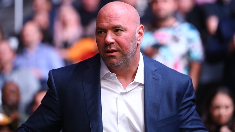 January 18, 2020; Las Vegas, Nevada, USA; UFC president Dana White during UFC 246 at T-Mobile Arena. Mandatory Credit: Mark J. Rebilas-USA TODAY Sports