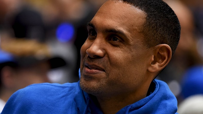 Dec 30, 2017; Durham, NC, USA; Duke Blue Devils alumnus Grant Hill prior to a game against the Florida State Seminoles at Cameron Indoor Stadium. Mandatory Credit: Rob Kinnan-USA TODAY Sports
