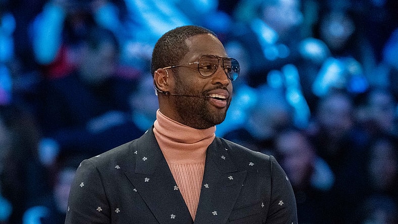 February 15, 2020; Chicago, Illinois, USA; NBA great Dwyane Wade during NBA All Star Saturday Night at United Center. Mandatory Credit: Kyle Terada-USA TODAY Sports