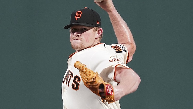 Sep 23, 2020; San Francisco, California, USA; San Francisco Giants pitcher Logan Webb (62) delivers a pitch against the Colorado Rockies during the second inning at Oracle Park. Mandatory Credit: Kyle Terada-USA TODAY Sports