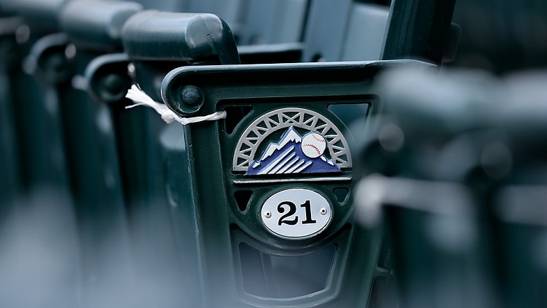 Sep 20, 2020; Denver, Colorado, USA; A general view of a seat at Coors Field in the eighth inning of the game between the Colorado Rockies and the Los Angeles Dodgers. Mandatory Credit: Isaiah J. Downing-USA TODAY Sports