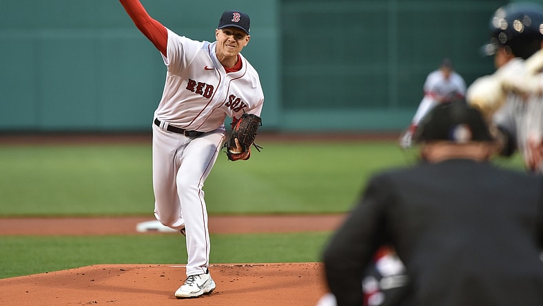 May 4, 2021; Boston, Massachusetts, USA;  Boston Red Sox pitcher Nick Pivetta (37) pitches during the first inning against the Detroit Tigers at Fenway Park. Mandatory Credit: Bob DeChiara-USA TODAY Sports